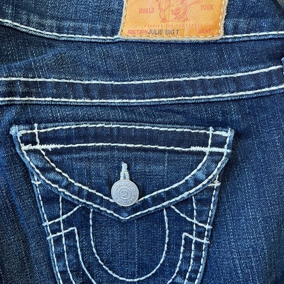 *SOLD * TRUE RELIGION JULIE BIG T SLIM WOMEN'S JEANS SZ 27 - Picture 4 of 7